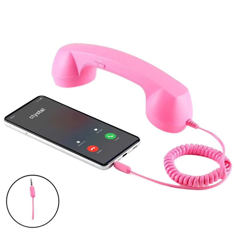 Retro Phone Handset for Type-C & 3.5mm Smartphones