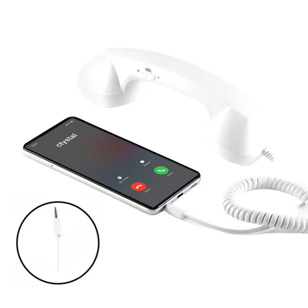 Retro Phone Handset for Type-C & 3.5mm Smartphones