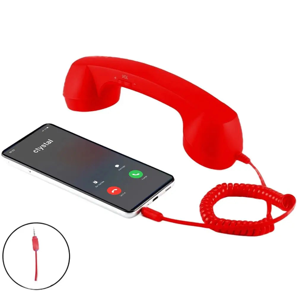 Retro Phone Handset for Type-C & 3.5mm Smartphones